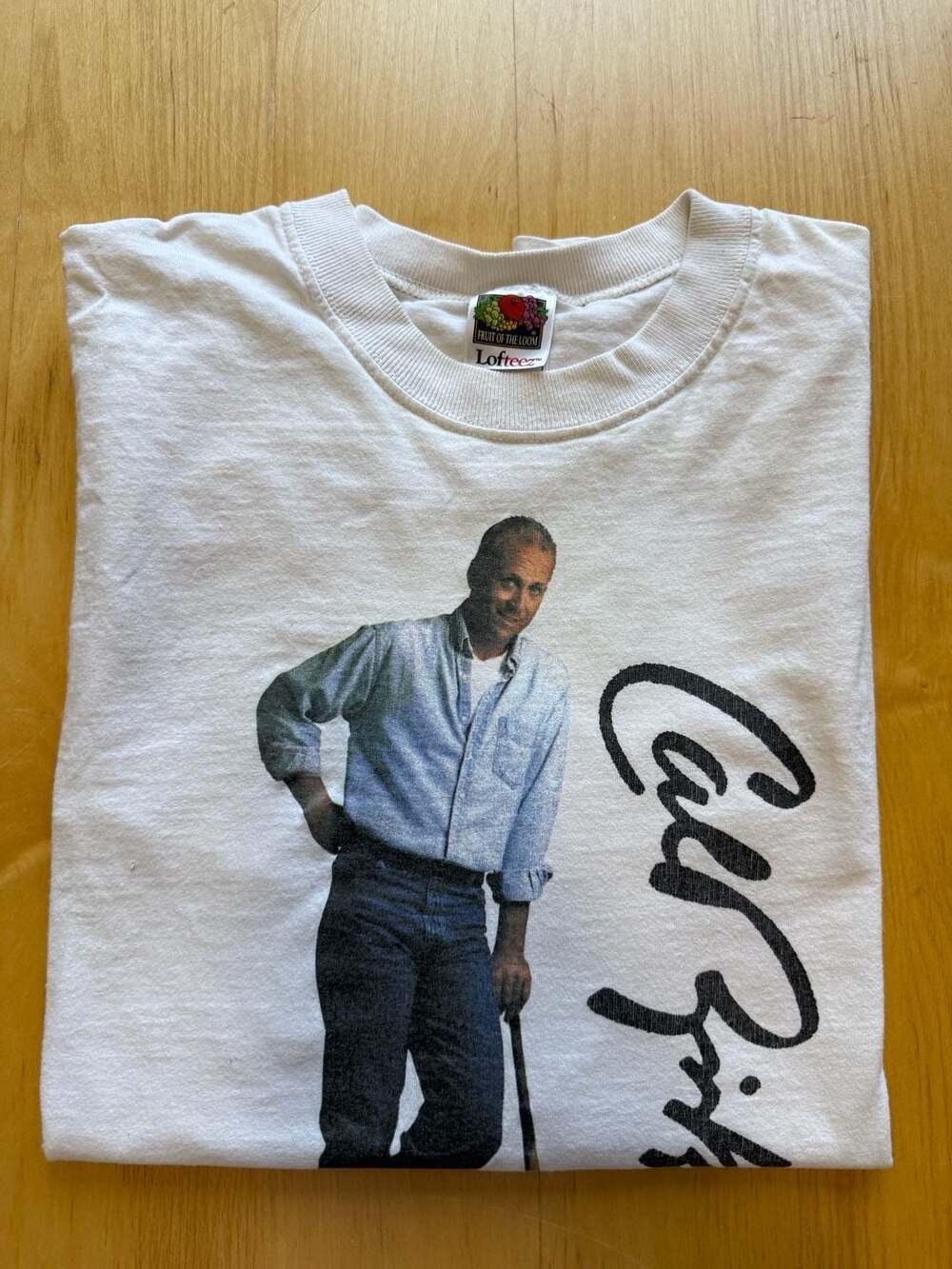 Fruit of the Loom Cal Ripken Jr Sprint Spectrum T-Shirt Size L White